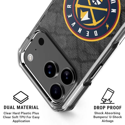 NBA Denver Nuggets Dark Rust iPhone 18 Pro Clear Case