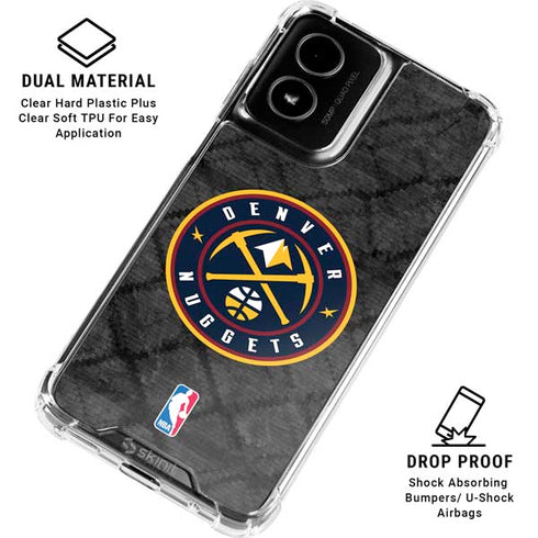 NBA Denver Nuggets Dark Rust Moto G Power 5G (2024) Clear Case