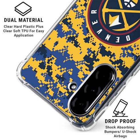 NBA Denver Nuggets Digi Camo Galaxy A36 5G Clear Case