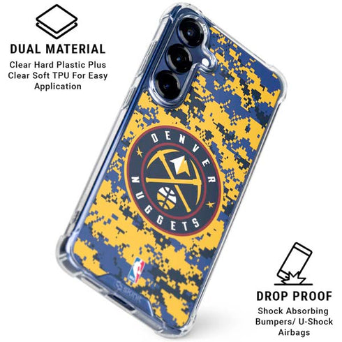 NBA Denver Nuggets Digi Camo Galaxy S25 Plus Clear Case