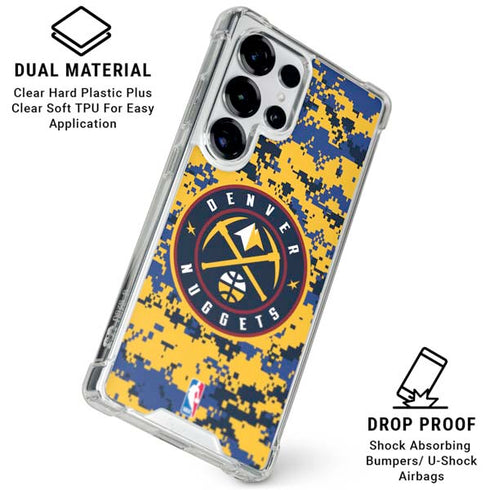 NBA Denver Nuggets Digi Camo Galaxy S25 Ultra Clear Case