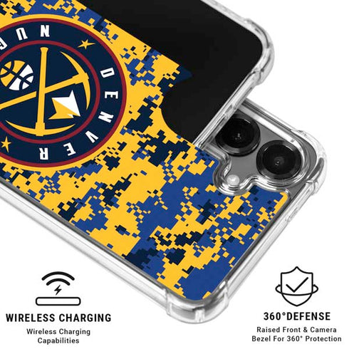 NBA Denver Nuggets Digi Camo Galaxy S26 Plus Clear Case