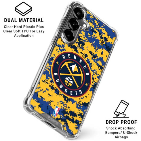 NBA Denver Nuggets Digi Camo Galaxy S26 Plus Clear Case
