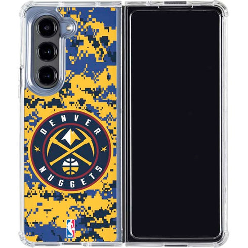 NBA Denver Nuggets Digi Camo Galaxy Z Fold5 5G Clear Case