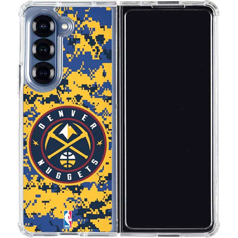 NBA Denver Nuggets Digi Camo Galaxy Z Fold6 Clear Case