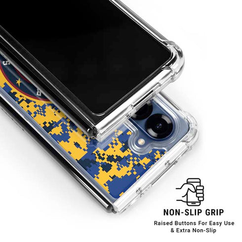 NBA Denver Nuggets Digi Camo Galaxy Z Fold6 Clear Case