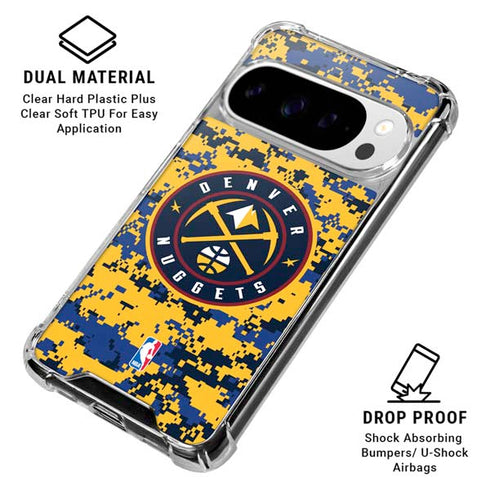 NBA Denver Nuggets Digi Camo Google Pixel 10 Pro XL Clear Case