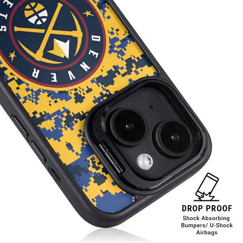 NBA Denver Nuggets Digi Camo iPhone 13 Kickstand Case
