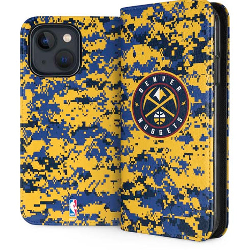 NBA Denver Nuggets Digi Camo iPhone 14 Plus Folio Case