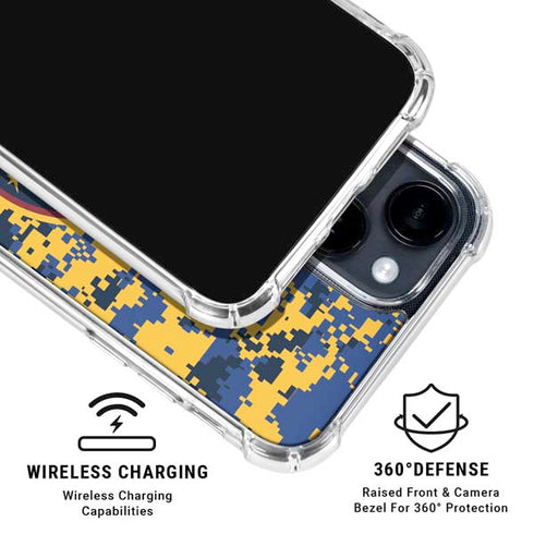 NBA Denver Nuggets Digi Camo iPhone 15 Clear Case