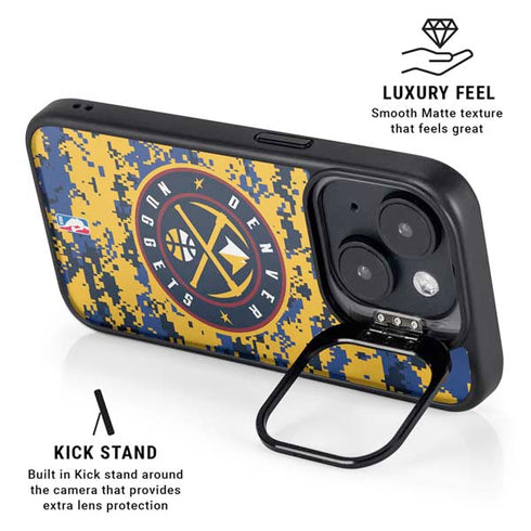 NBA Denver Nuggets Digi Camo iPhone 15 Plus Kickstand Case