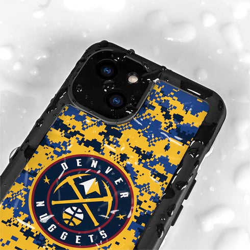 NBA Denver Nuggets Digi Camo iPhone 15 Plus Waterproof Case