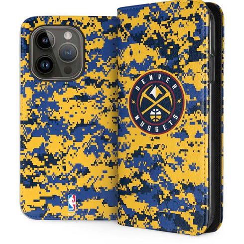 NBA Denver Nuggets Digi Camo iPhone 15 Pro Folio Case