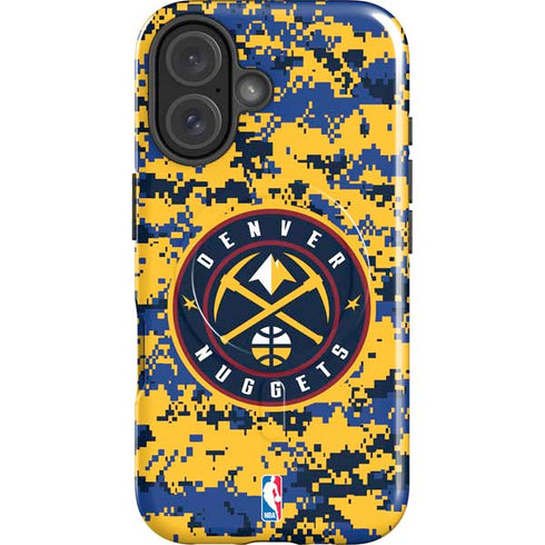 NBA Denver Nuggets Digi Camo iPhone 16 Magsafe Impact Case