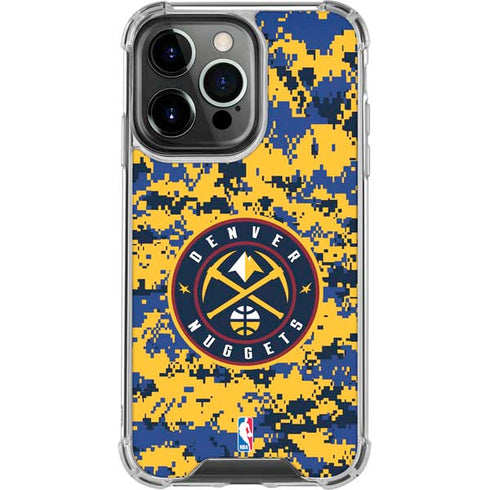 NBA Denver Nuggets Digi Camo iPhone 16 Pro Clear Case