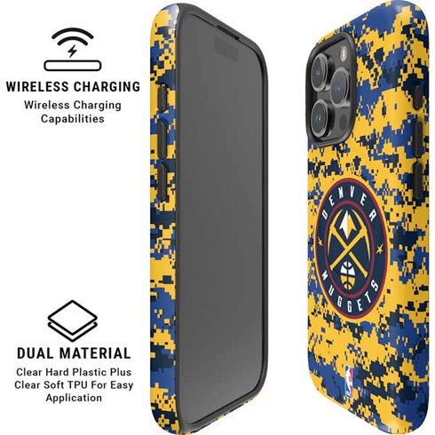 NBA Denver Nuggets Digi Camo iPhone 16 Pro Magsafe Impact Case