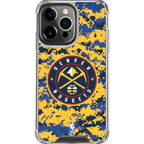 NBA Denver Nuggets Digi Camo iPhone 16 Pro Max Clear Case