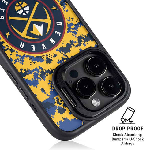 NBA Denver Nuggets Digi Camo iPhone 16 Pro Max Kickstand Case