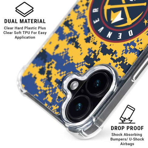 NBA Denver Nuggets Digi Camo iPhone 17 Clear Case