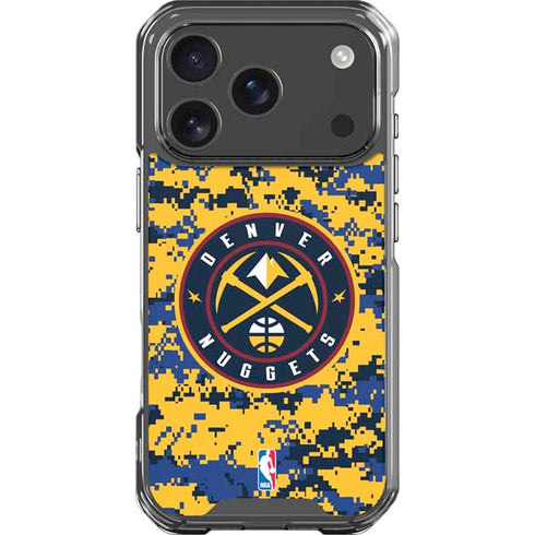 NBA Denver Nuggets Digi Camo iPhone 18 Pro Clear Case