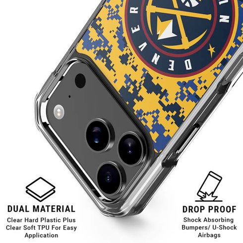 NBA Denver Nuggets Digi Camo iPhone 18 Pro Clear Case