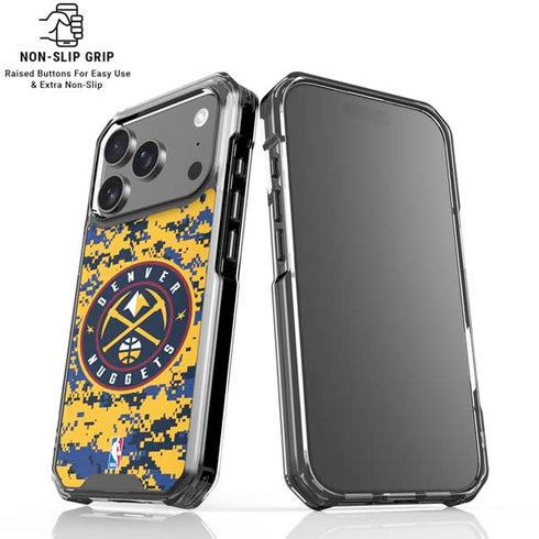 NBA Denver Nuggets Digi Camo iPhone 18 Pro Clear Case