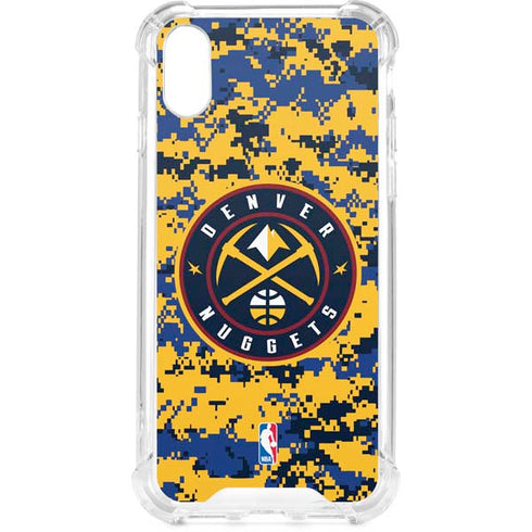 NBA Denver Nuggets Digi Camo iPhone XS Clear Case
