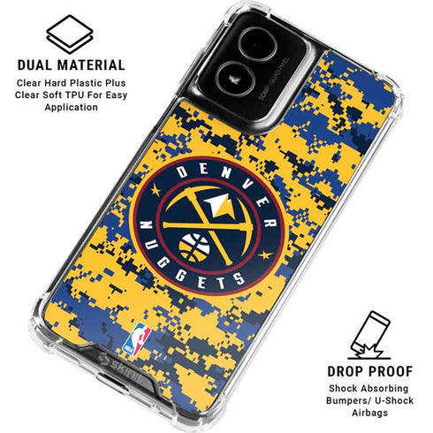 NBA Denver Nuggets Digi Camo Moto G Power 5G (2024) Clear Case
