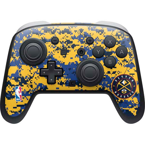 NBA Denver Nuggets Digi Camo Nintendo Switch 2 (2025) Pro Controller Skin