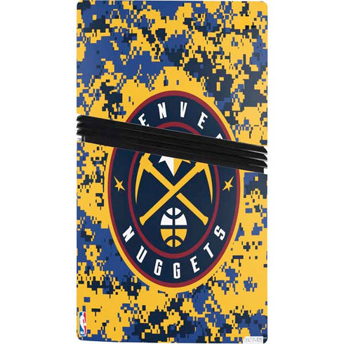 NBA Denver Nuggets Digi Camo PS5 Pro Console Skin