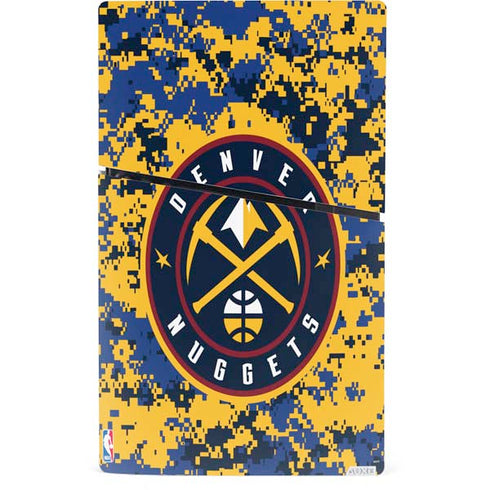 NBA Denver Nuggets Digi Camo PS5 Slim Digital Edition Console Skin