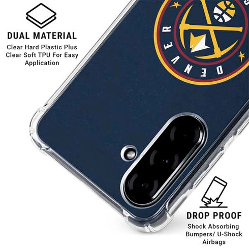 NBA Denver Nuggets Distressed Galaxy A36 5G Clear Case