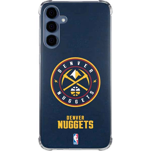 NBA Denver Nuggets Distressed Galaxy A55 5G Clear Case
