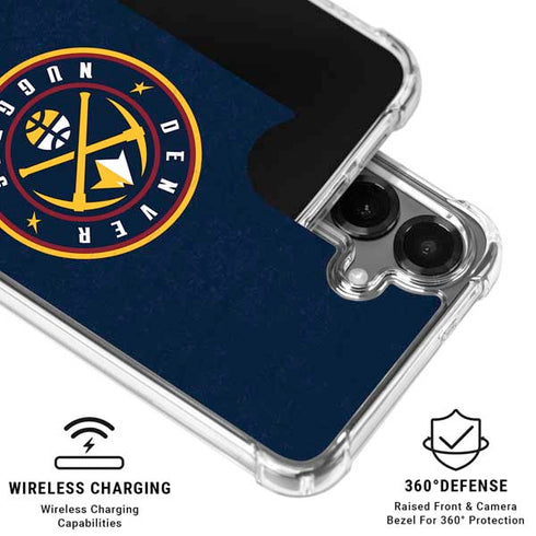 NBA Denver Nuggets Distressed Galaxy S26 Plus Clear Case