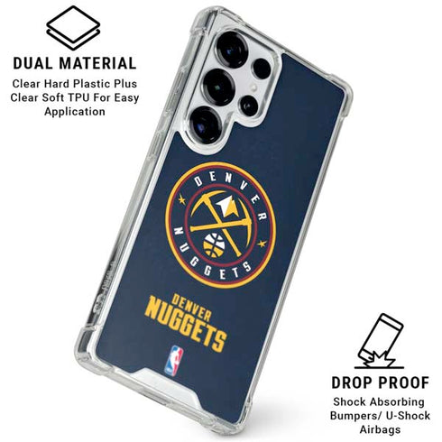 NBA Denver Nuggets Distressed Galaxy S26 Ultra Clear Case