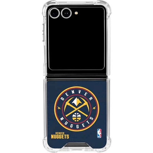 NBA Denver Nuggets Distressed Galaxy Z Flip7 Clear Case