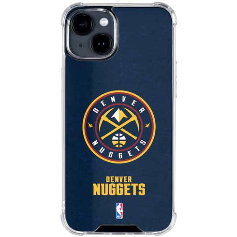 NBA Denver Nuggets Distressed iPhone 15 Clear Case