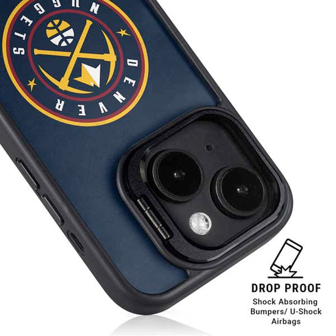 NBA Denver Nuggets Distressed iPhone 15 Plus Kickstand Case