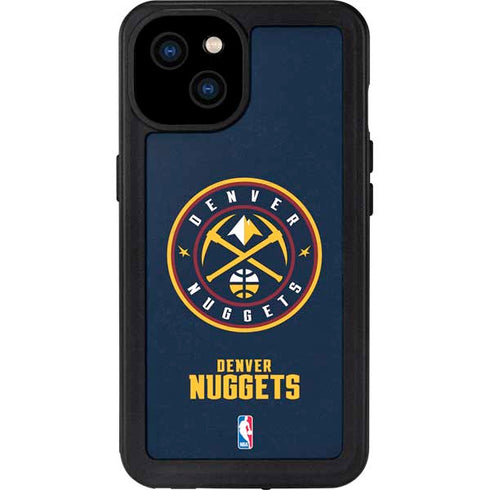 NBA Denver Nuggets Distressed iPhone 15 Plus Waterproof Case