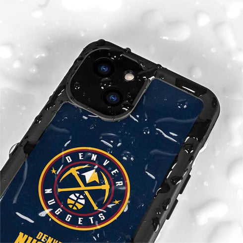 NBA Denver Nuggets Distressed iPhone 15 Plus Waterproof Case