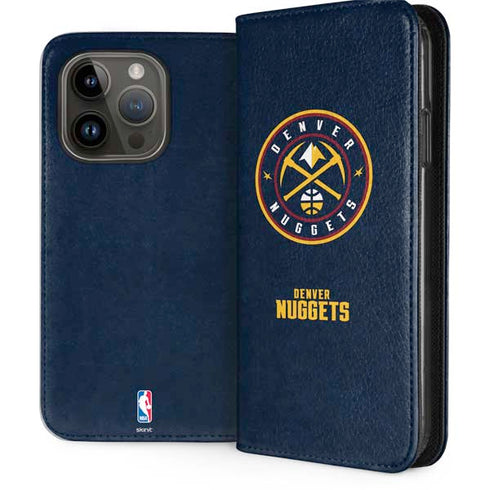 NBA Denver Nuggets Distressed iPhone 15 Pro Folio Case