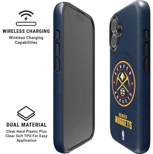 NBA Denver Nuggets Distressed iPhone 16 Plus Magsafe Impact Case