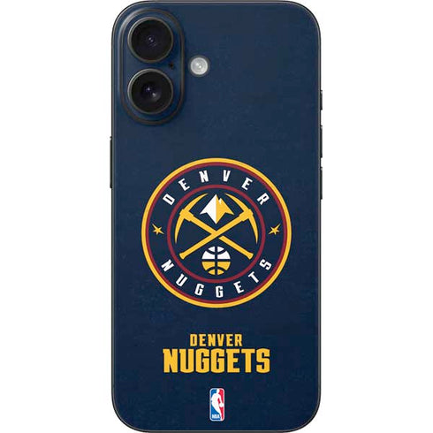 NBA Denver Nuggets Distressed iPhone 16 Skin
