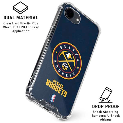 NBA Denver Nuggets Distressed iPhone 16e Clear Case