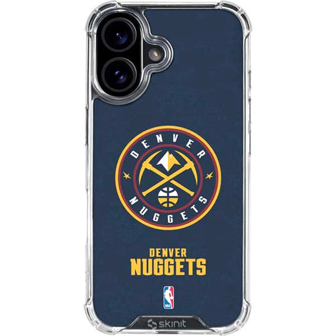 NBA Denver Nuggets Distressed iPhone 17 Clear Case