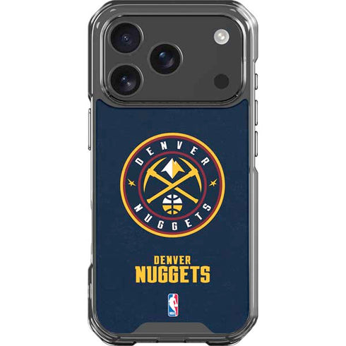 NBA Denver Nuggets Distressed iPhone 17 Pro Clear Case