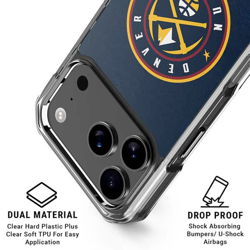 NBA Denver Nuggets Distressed iPhone 17 Pro Clear Case