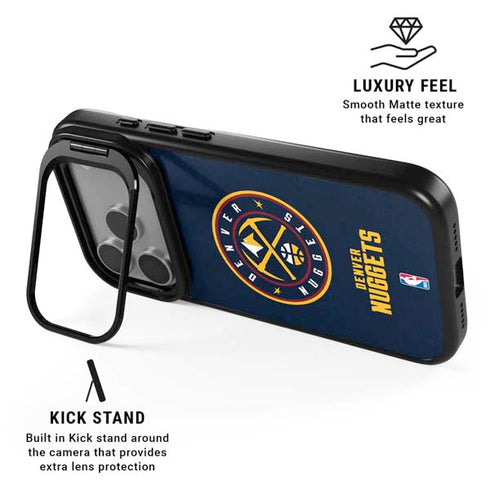 NBA Denver Nuggets Distressed iPhone 17 Pro Kickstand Case