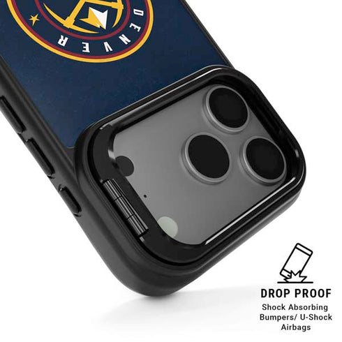 NBA Denver Nuggets Distressed iPhone 17 Pro Kickstand Case