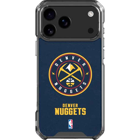 NBA Denver Nuggets Distressed iPhone 17 Pro Max Clear Case